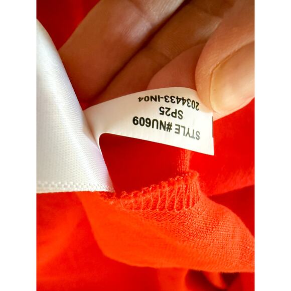 Madewell | NWT Linen Maxi Slip Skirt in Bright Flame Red | Sz 0 - Picture 10 of 11